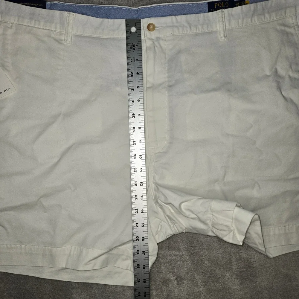 Polo Ralph Lauren Mens White Stretch Classic Fit Chino Shorts 48 NEW